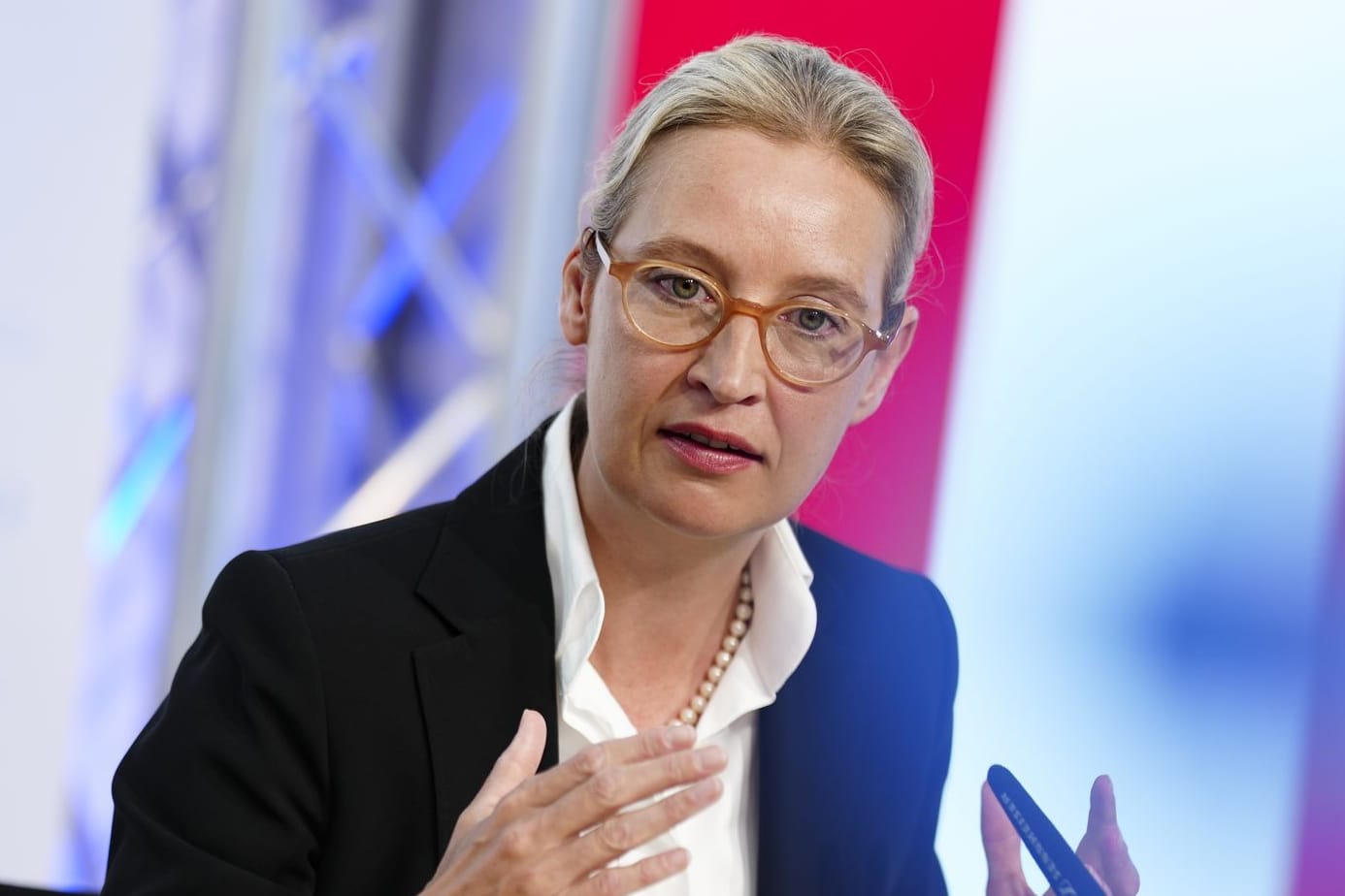 Alice Weidel (Archivbild): Die AfD-Chefin hat einen Auftritt abgesagt, weil es Sicherheitsbedenken gegeben haben soll.