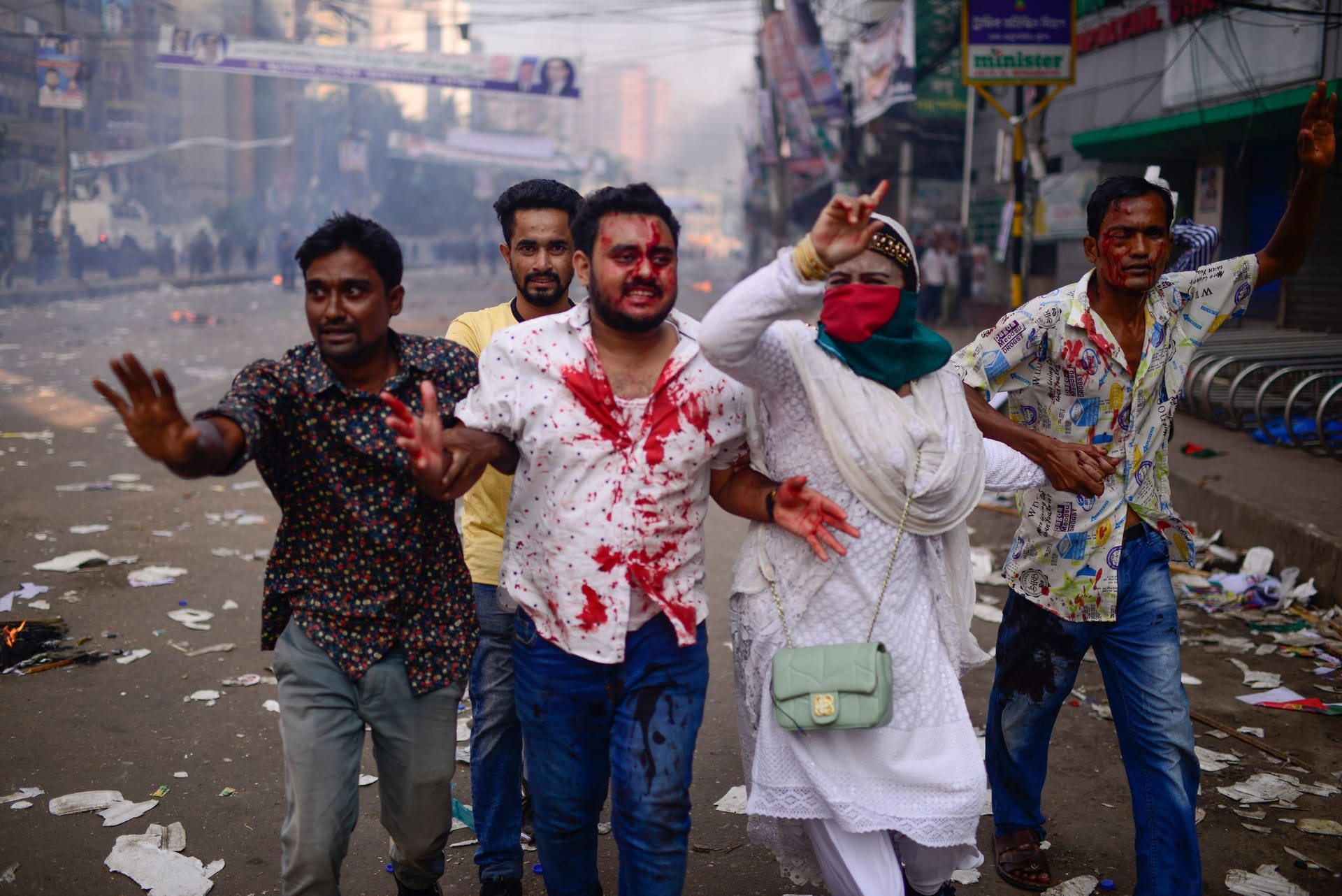 Demonstration in Bangladesch: Die Polizei setzte Tränengas und Schlagstöcke gegen die Demonstranten ein.