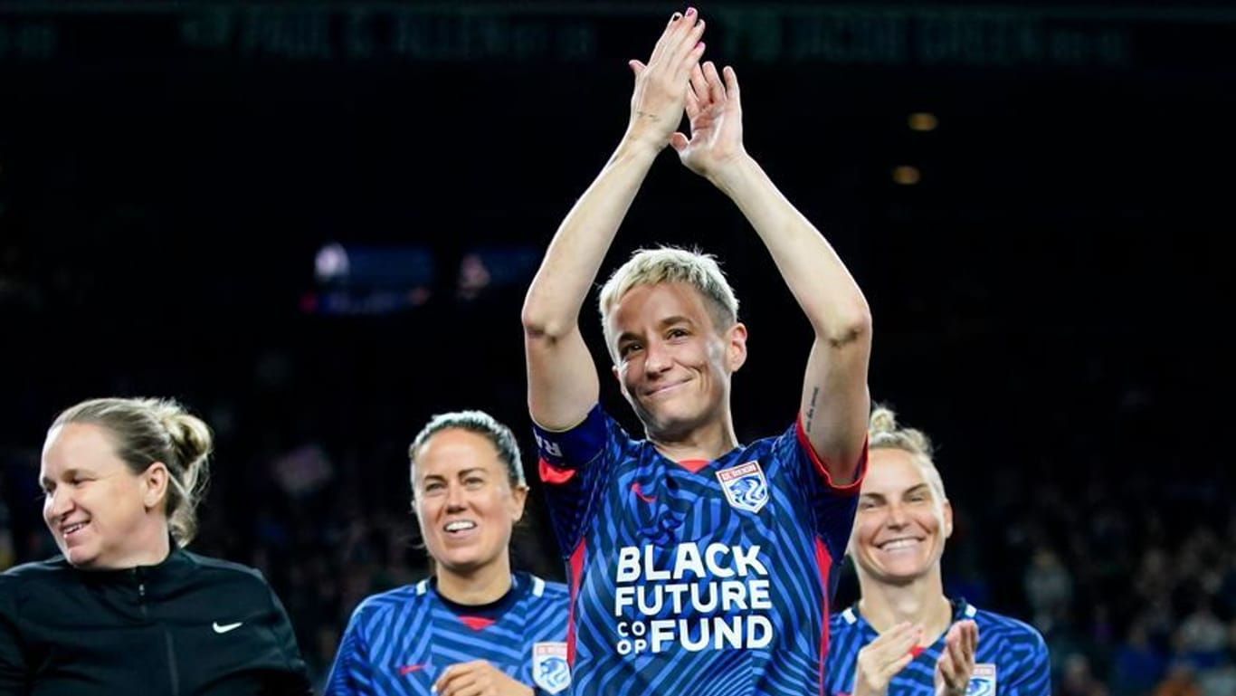 Emotional: Megan Rapinoe bei der Ehrung nach ihrem letzten Heimspiel in der regulären Saison.