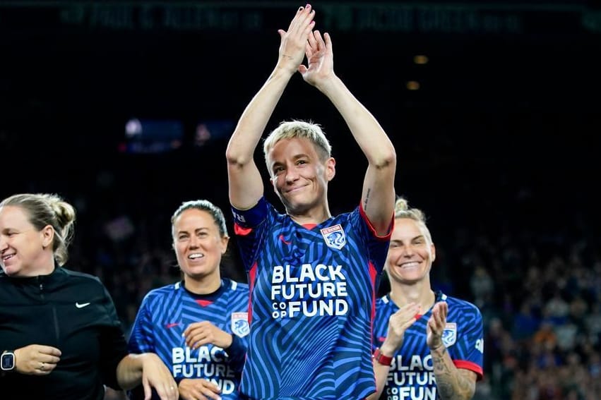 Emotional: Megan Rapinoe bei der Ehrung nach ihrem letzten Heimspiel in der regulären Saison.