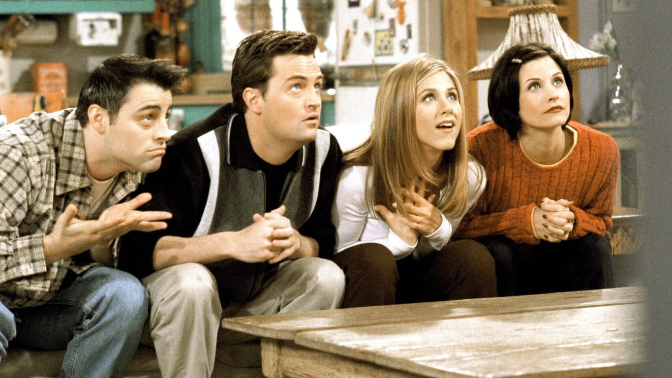 "Friends"-Co-Stars in 1998: Matt LeBlanc, Matthew Perry, Jennifer Aniston und Courteney Cox