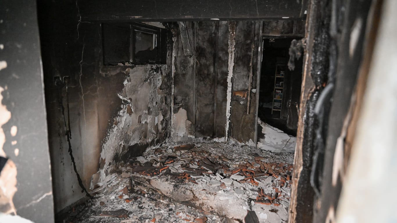 Im Kibbuz Be'eri wurden hundert Menschen durch Hamas-Terroristen getötet. Häuser wurden teilweise niedergebrannt.
