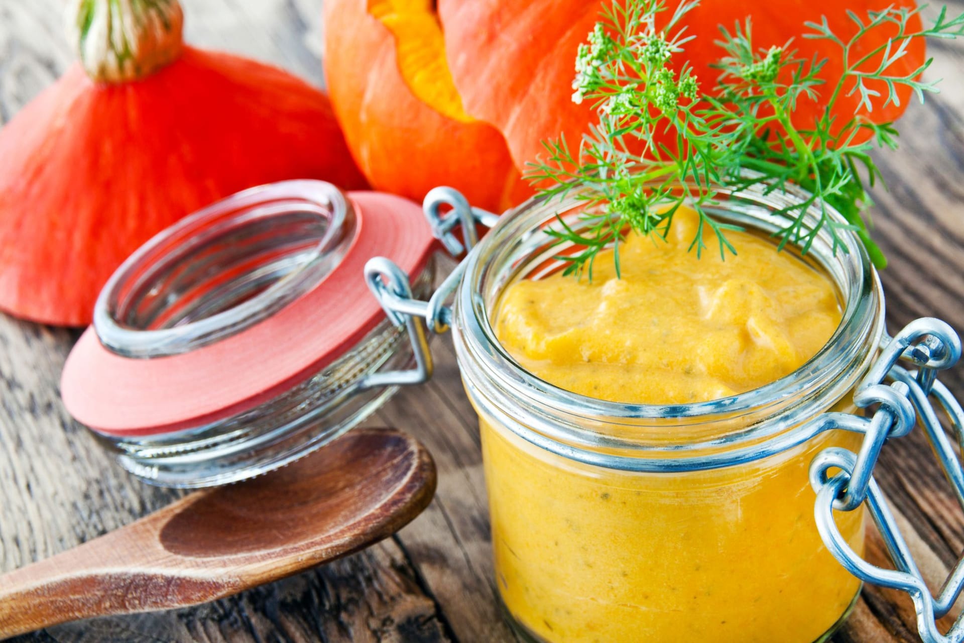 Kürbissuppe ist einfach in der Zubereitung. Für einen längeren Genuss, können Sie diese auch Einkochen.