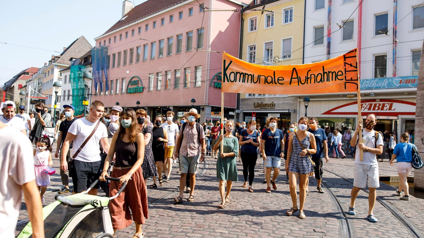 Als die Stimmung noch anders war: Demonstration im Jahr 2020 unter dem Motto "Freiburg hat Platz"