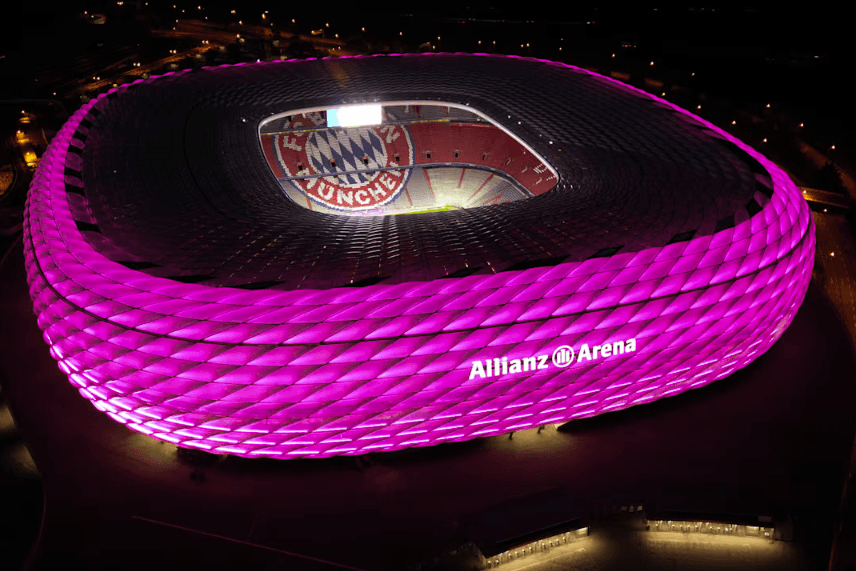 So wird die Münchner Allianz Arena am Samstag aussehen.