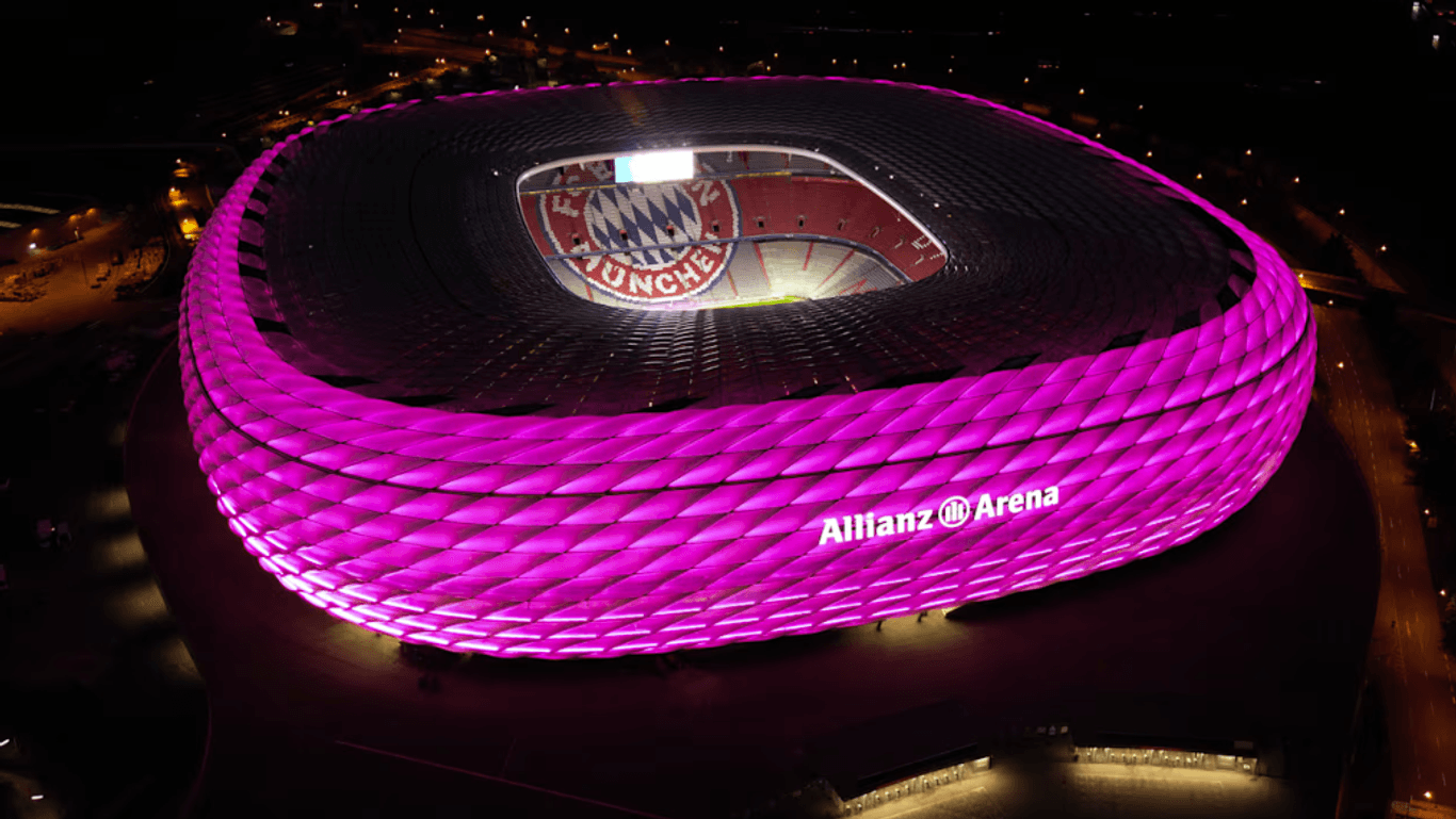 So wird die Münchner Allianz Arena am Samstag aussehen.