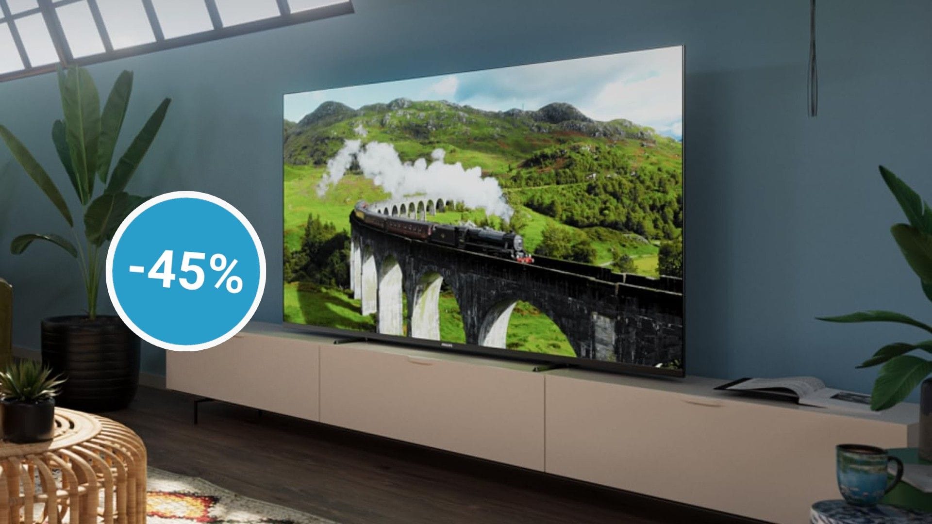 Heute ist ein smarter 4K-Fernseher von Philips zum historischen Tiefpreis von 309 Euro im Angebot.