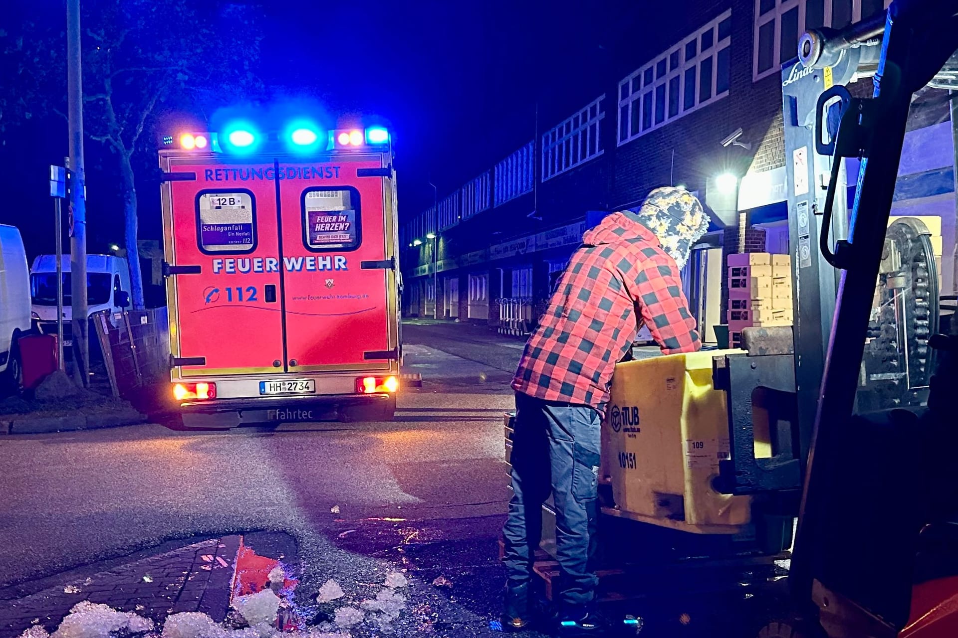 In diesem Rettungswagen wurde der Schwerverletzte in die Klinik gebracht.