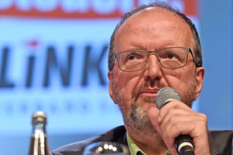 Thomas Lutze beim Landesparteitag der Linken im Saarland 2022 (Archivbild): Es dürfte der letzte Parteitag des langjährigen Bundestagsabgeordneten gewesen sein.