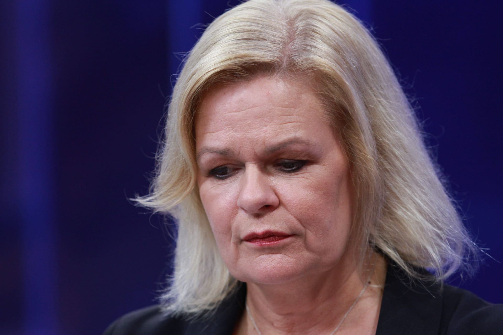 Nancy Faeser am Abend der Landtagswahl (Archivfoto): Sie hat das schlechteste Landtagswahlergebnis in der Geschichte der Hessen-SPD eingefahren.