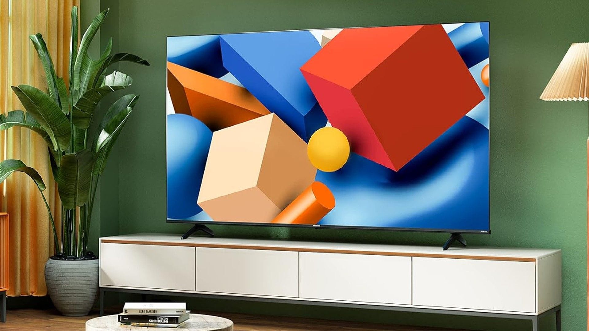 Der Hisense-Fernseher mit 4K besitzt eine Diagonale von 50 Zoll.