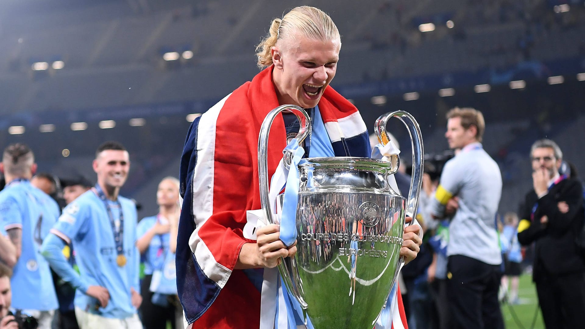 Überflieger: Erling Haaland gewann mit Manchester City direkt das Triple.