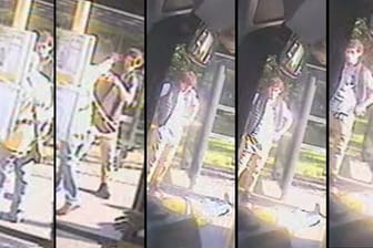 Aufnahmen einer Überwachungskamera: Insgesamt veröffentlichte die Polizei fünf Einzelbilder aus der Videosequenz.