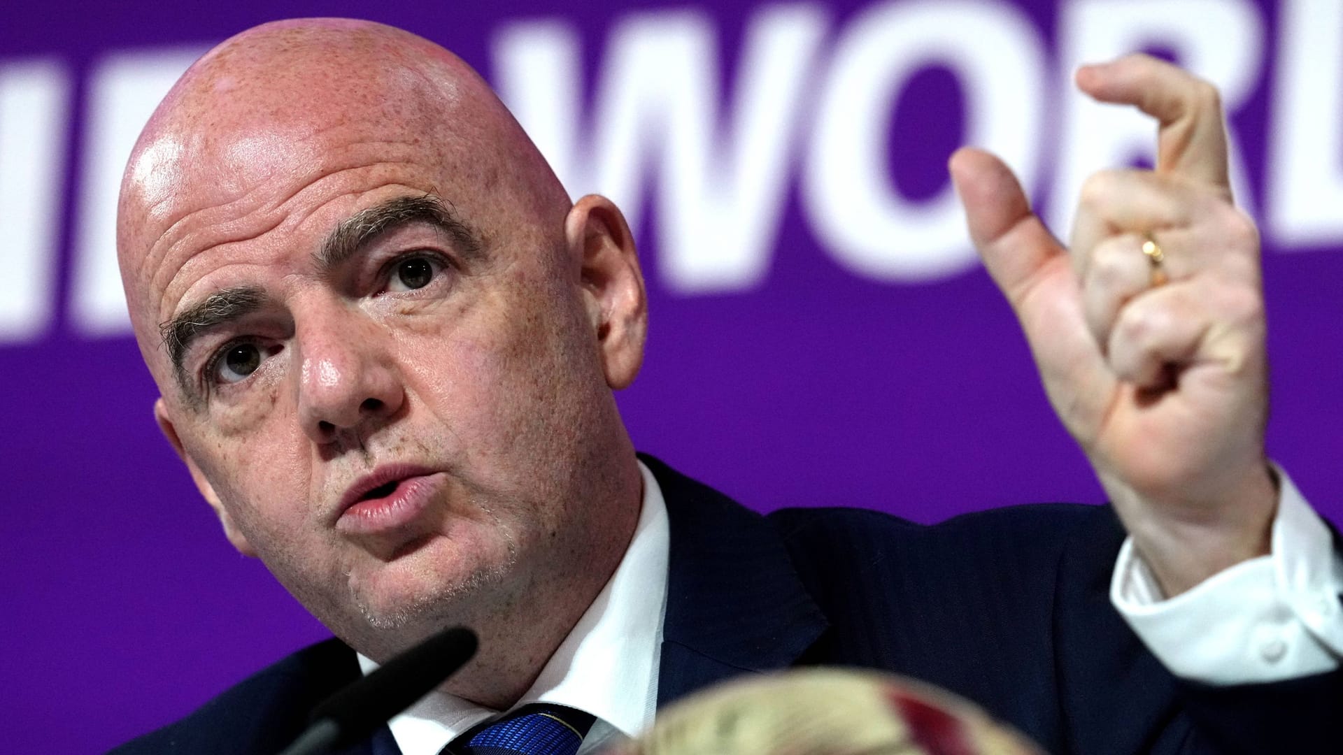 Gianni Infantino: Der Fifa-Präsident will mit der WM eine "geteilte Welt vereinen".