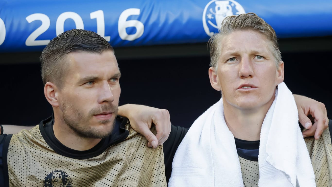 Wurden 2014 gemeinsam Weltmeister: Lukas Podolski (l.) und Bastian Schweinsteiger.