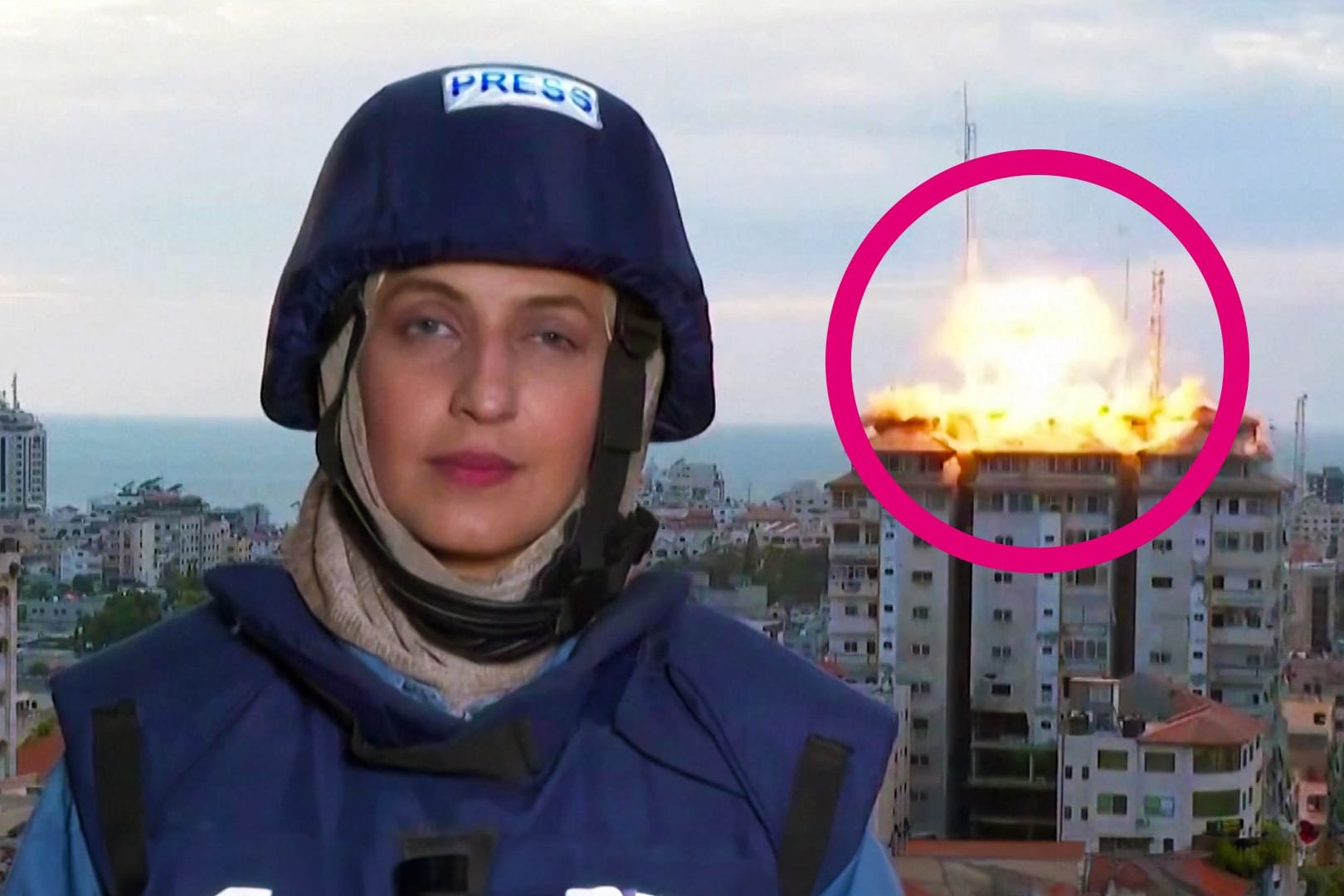 Gaza: Raketenangriff während Live-Schalte.