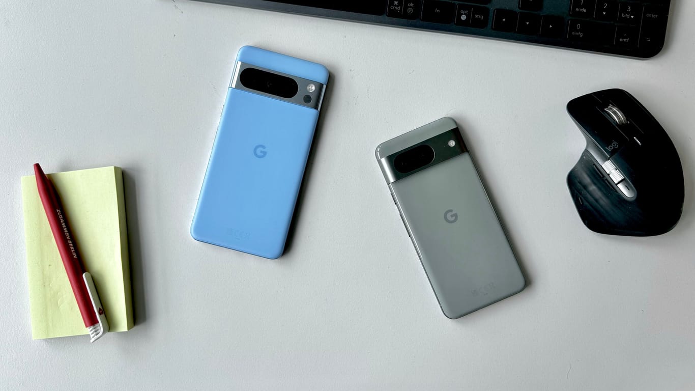 Das Google Pixel 8 Pro (links) und das Pixel 8: Diese Smartphones können Erstaunliches.