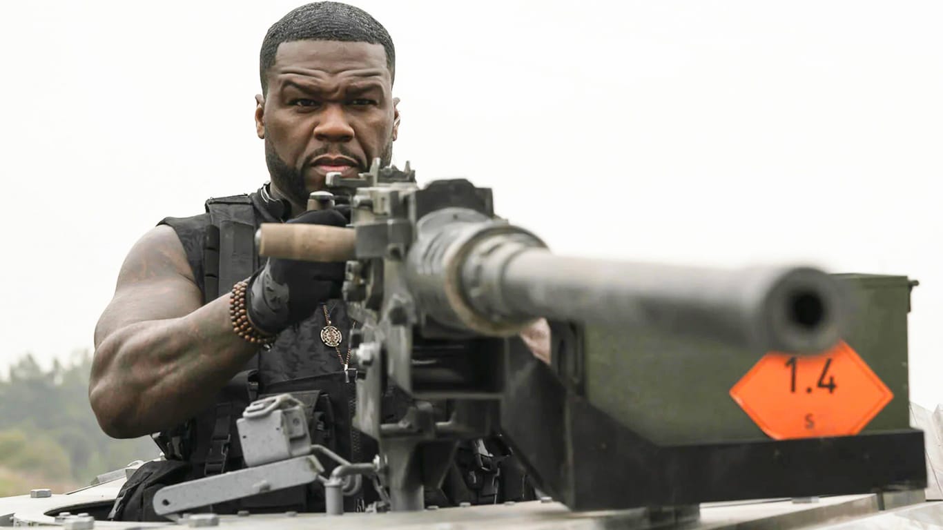Curtis Jackson als Schauspieler mit einer Waffe: Er spielte unter anderem im Actionfilm "The Expendables 4" mit.