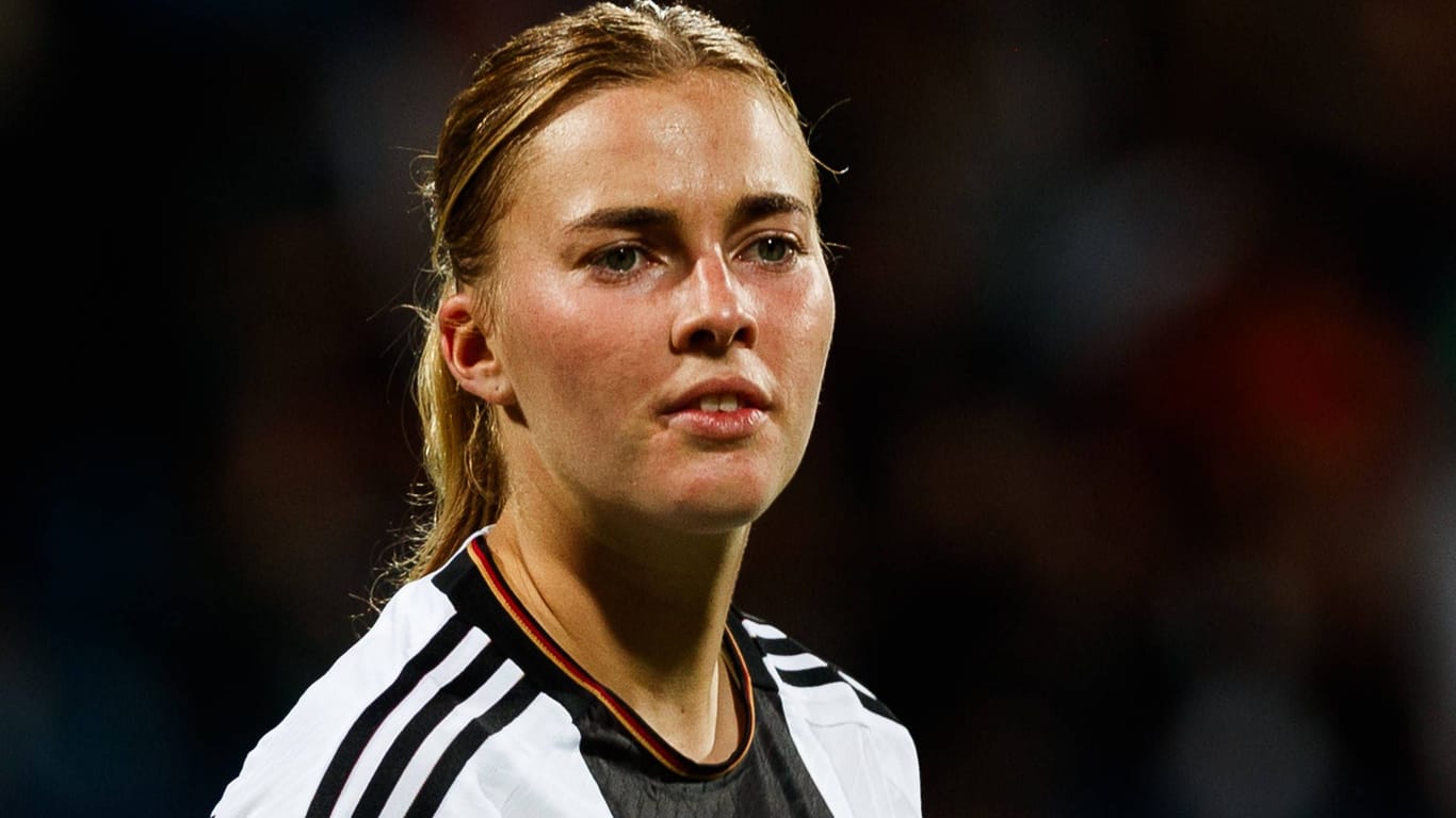 Laura Freigang hier beim Länderspiel gegen Islang Ende September: Bei der WM erhielt sie kaum Spielzeit.