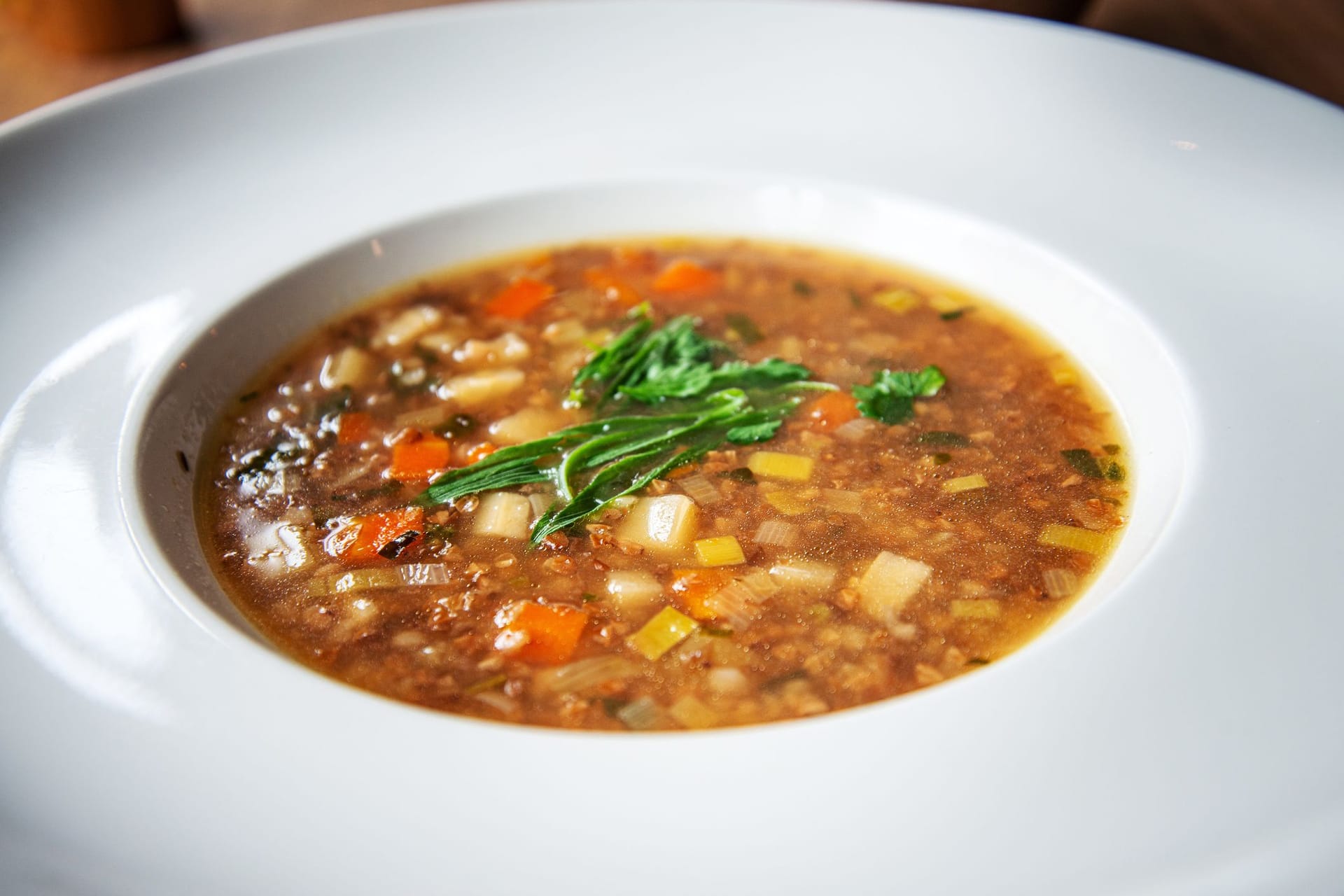 Linsensuppe mit Gemüse