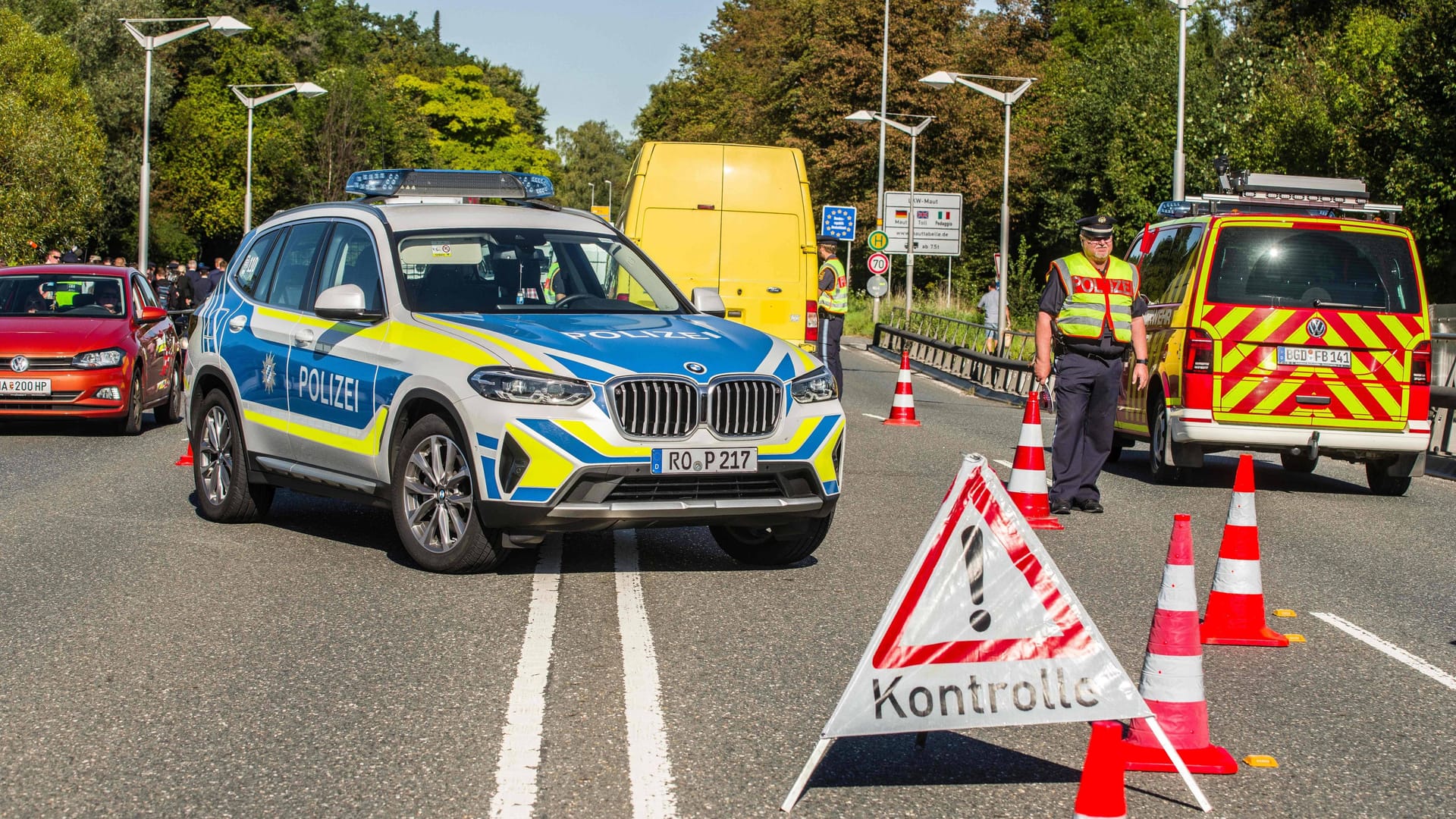 Grenzschutzkontrolle in Bayern (Archivbild): Innenministerin Faeser will mehr Kontrollen einführen.