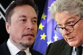 Rebell und Kommissar: Elon Musk bekommt zunehmend Probleme mit EU-Vertreter Thierry Breton.