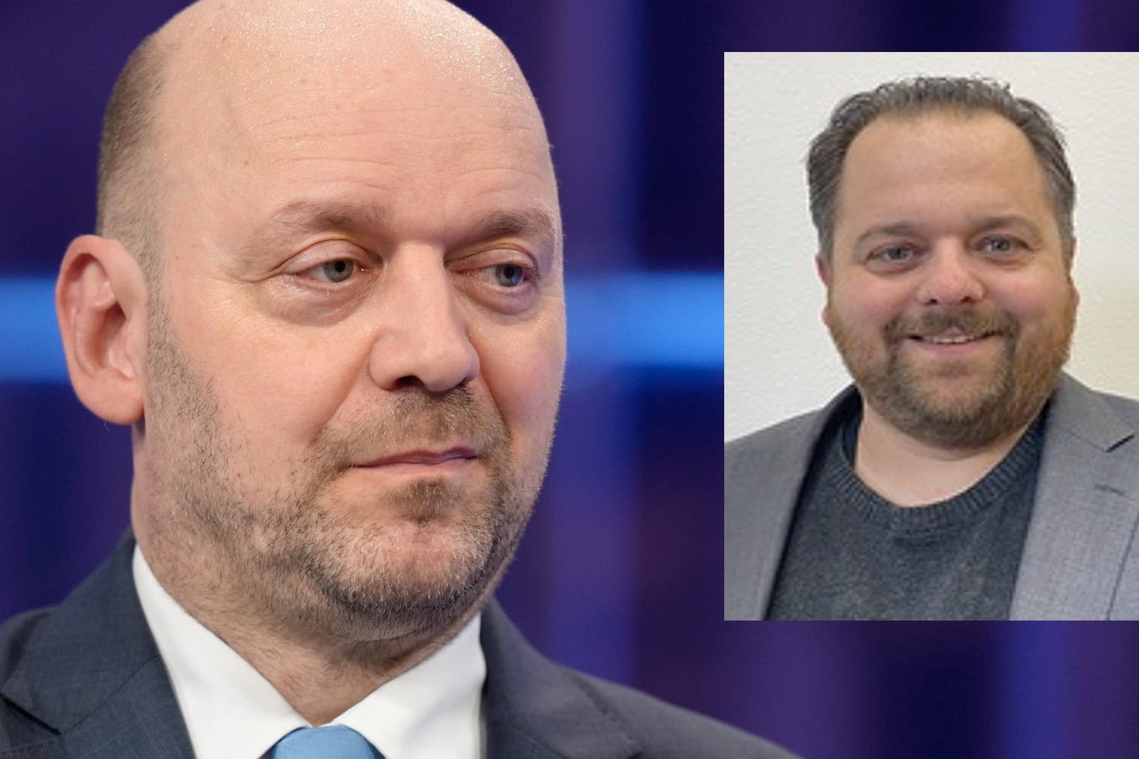 Der hessische AfD-Spitzenkandidat Robert Lambrou und Problemfall Sascha Bär: Der frisch in den Landtag gewählte Politiker soll nicht Teil der AfD-Fraktion werden.