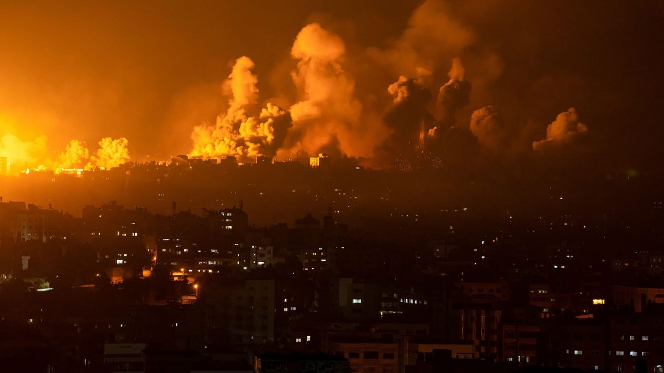 Gaza-Stadt nach einem Bombardement der israelischen Streitkräfte.