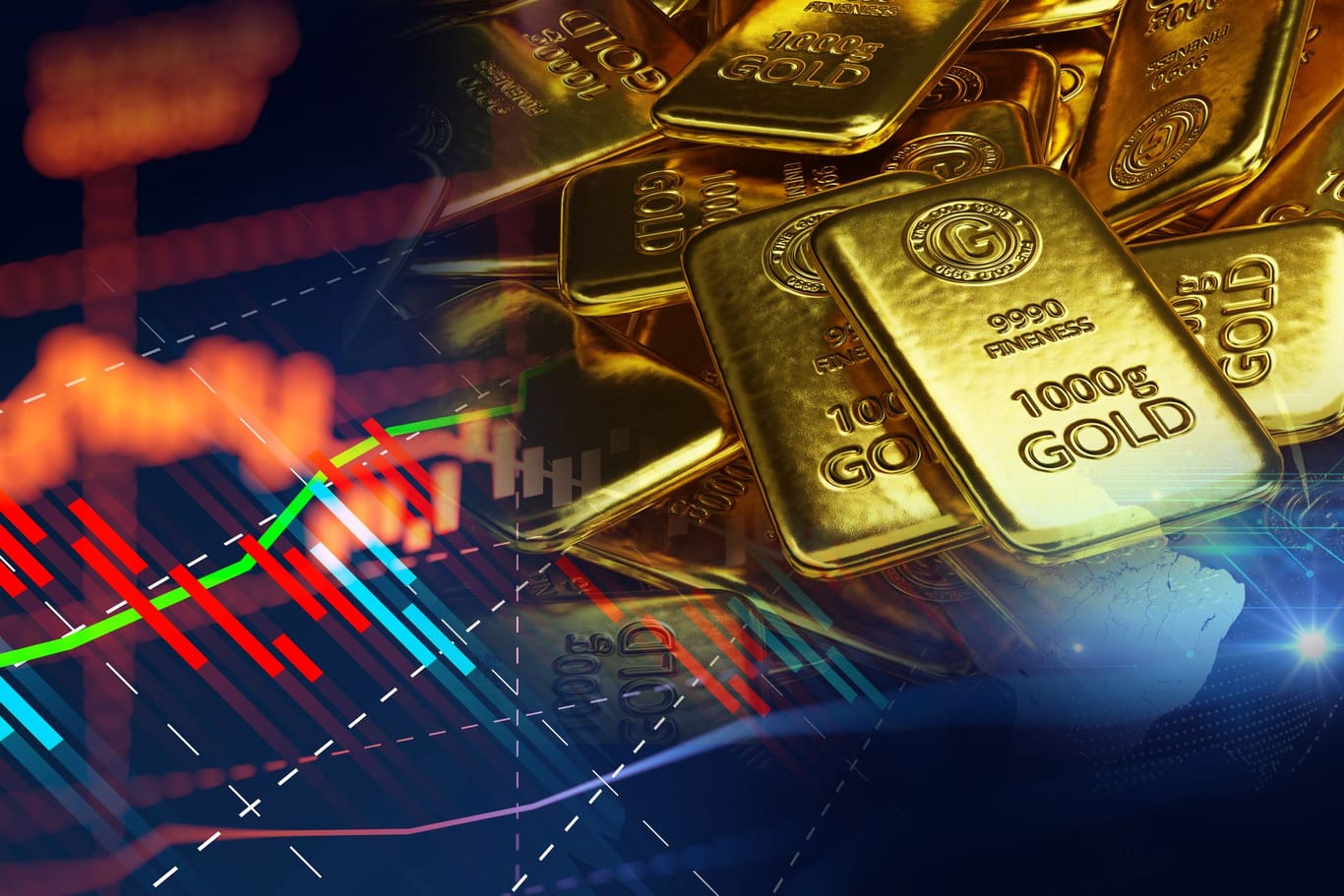 Der Goldpreis an der Börse ist volatil.