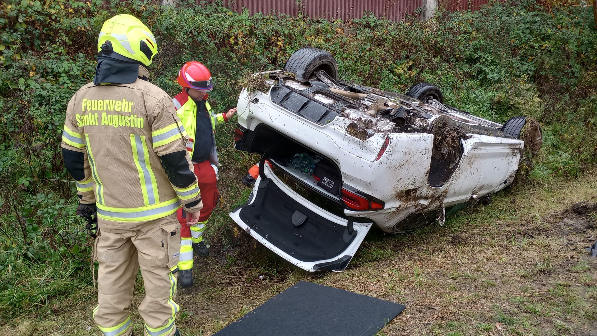 Die Unfallstelle: Hier hat sich gegen 13.45 Uhr am Mittwoch ein Pkw überschlagen.