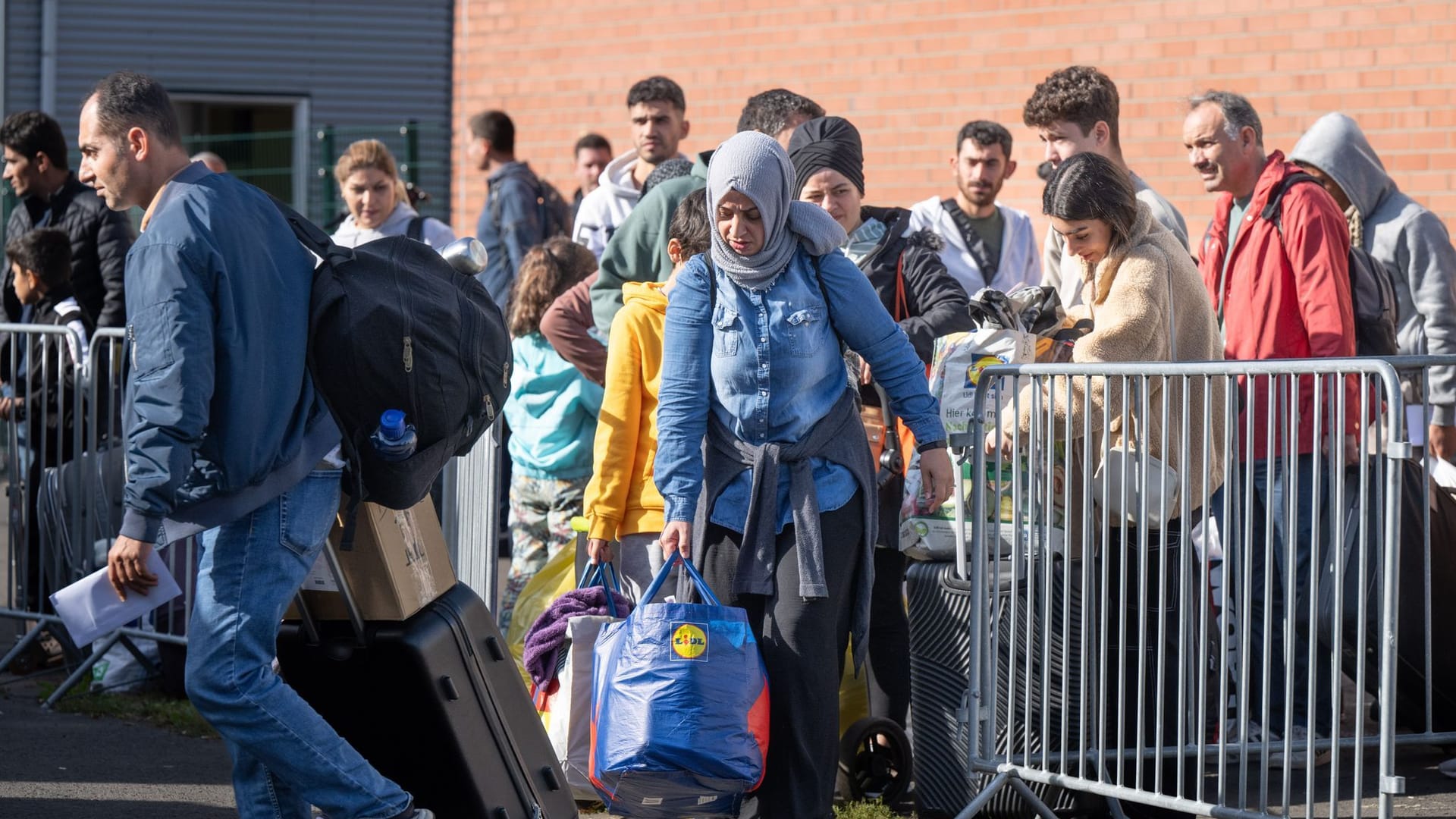 Flüchtlinge in Erstaufnahmeeinrichtung