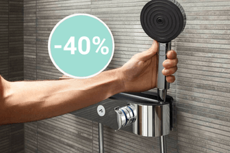 Der wassersparende Duschkopf von Hansgrohe verbraucht nur rund halb so viel Wasser wie ein herkömmliches Modell.