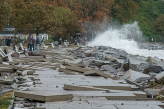 Nach der Sturmflut an der Ostseeküste - Sassnitz