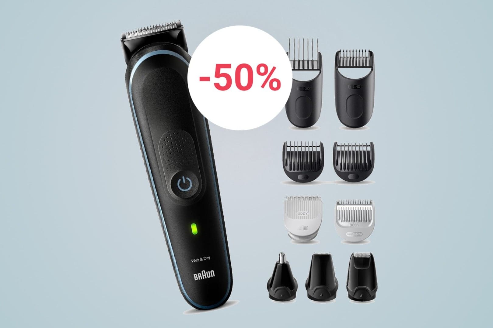 Amazon hat den Braun Series 5 Barttrimmer und Haarschneider für weniger als 40 Euro im Angebot.