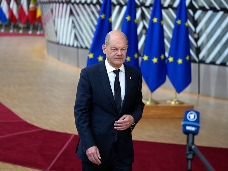 Kanzler Olaf Scholz vor dem EU-Gipfel in Brüssel: Schwierige Gespräche stehen bevor.