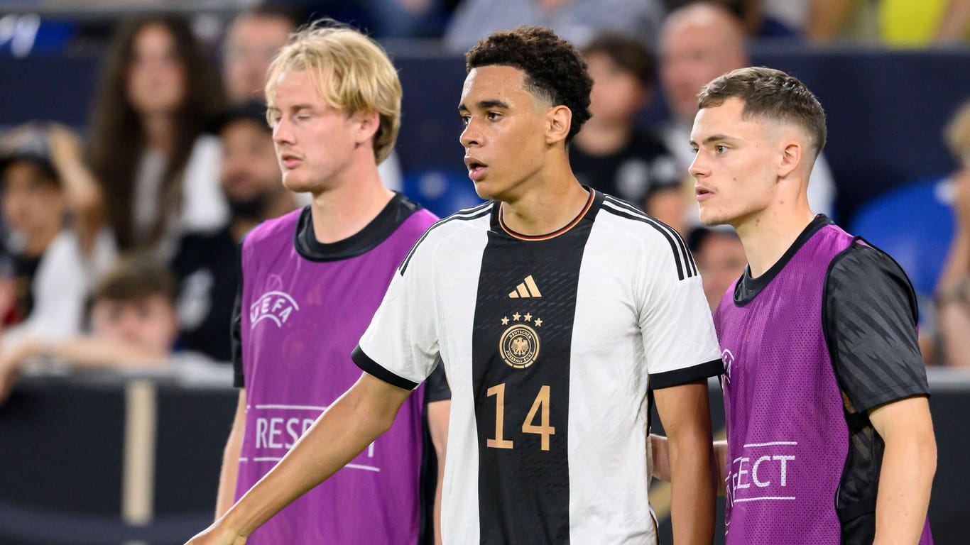 Julian Brandt, Jamal Musiala und Florian Wirtz (v. l. n. r.): Alle drei spielen in der Nationalmannschaft.