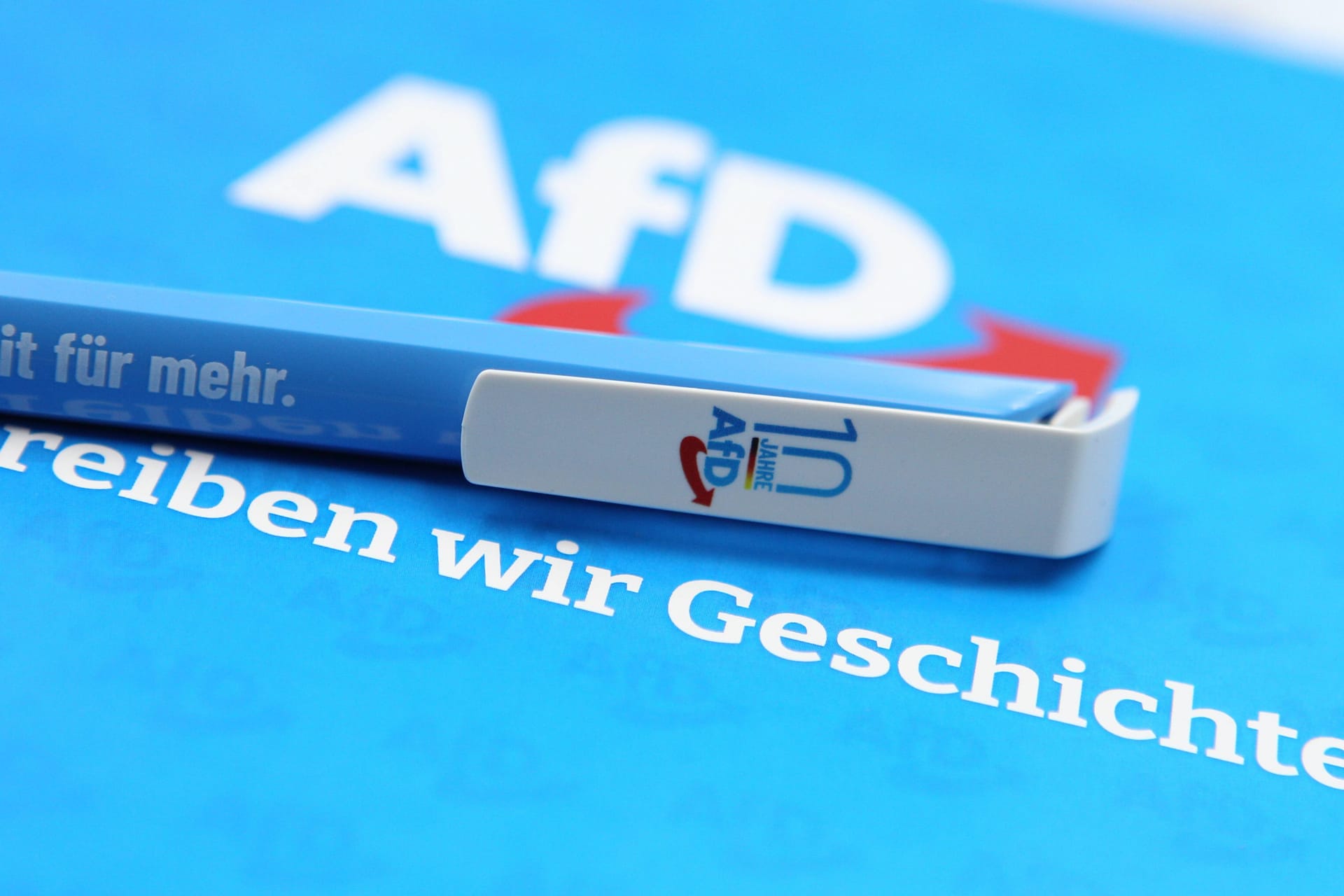 Stift mit AfD-Logo (Symbolbild): Der Politiker muss die AfD-Fraktion im Stadtrat verlassen.