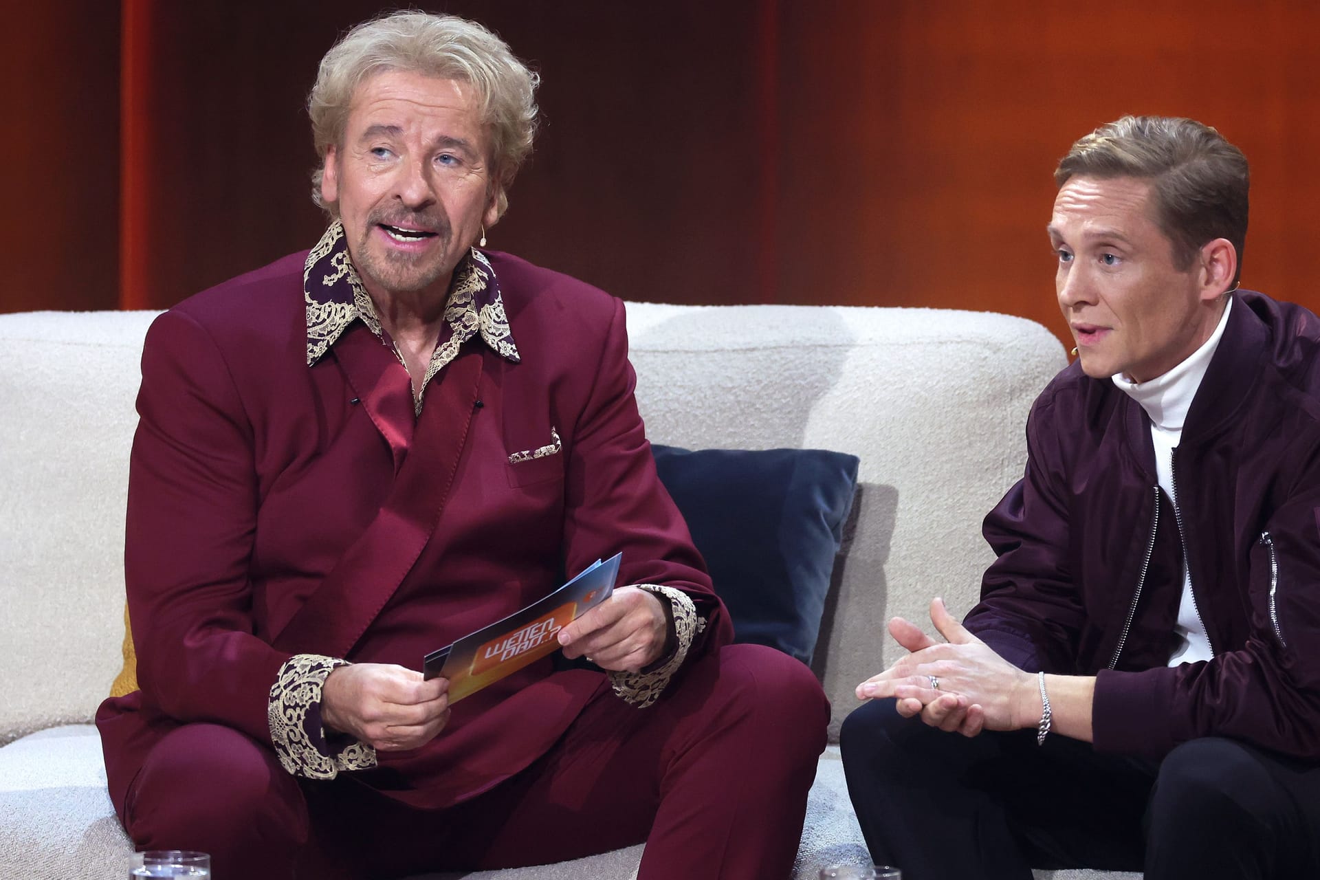 Thomas Gottschalk und Matthias Schweighöfer: Der Schauspieler war am Samstag zu Gast in der letzten "Wetten, dass..?"-Ausgabe mit dem Entertainer.