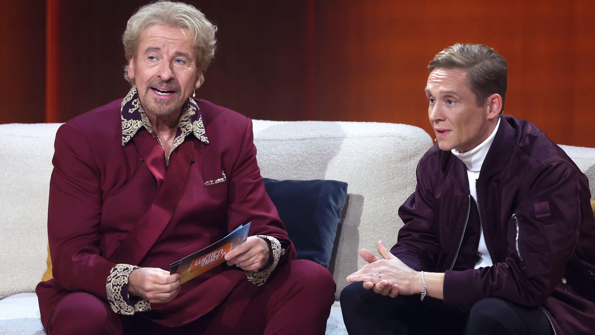 Thomas Gottschalk und Matthias Schweighöfer: Der Schauspieler war am Samstag zu Gast in der letzten "Wetten, dass..?"-Ausgabe mit dem Entertainer.