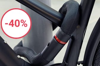 Black-Friday-Angebot: Schützen Sie Ihr Fahrrad oder E-Bike mit dem flexiblen Kettenschloss von Abus.