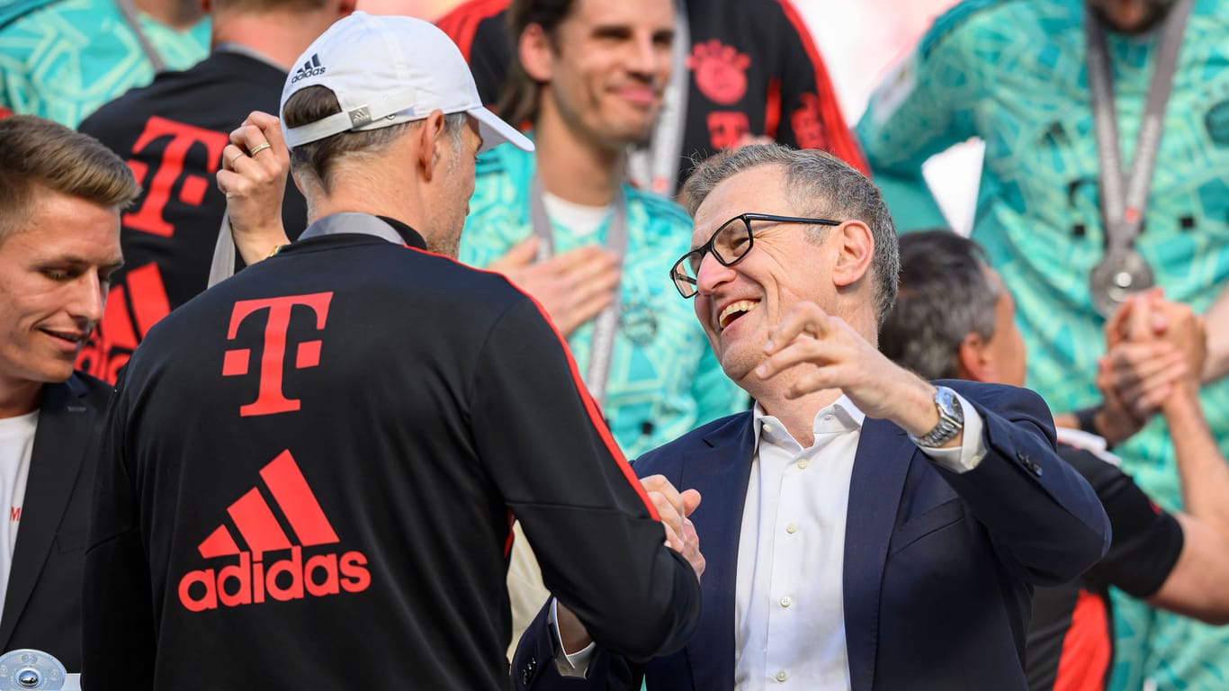 Thomas Tuchel (links) mit Jan-Christian Dreesen: Der Klub-CEO gibt seinem Trainer Rückendeckung.