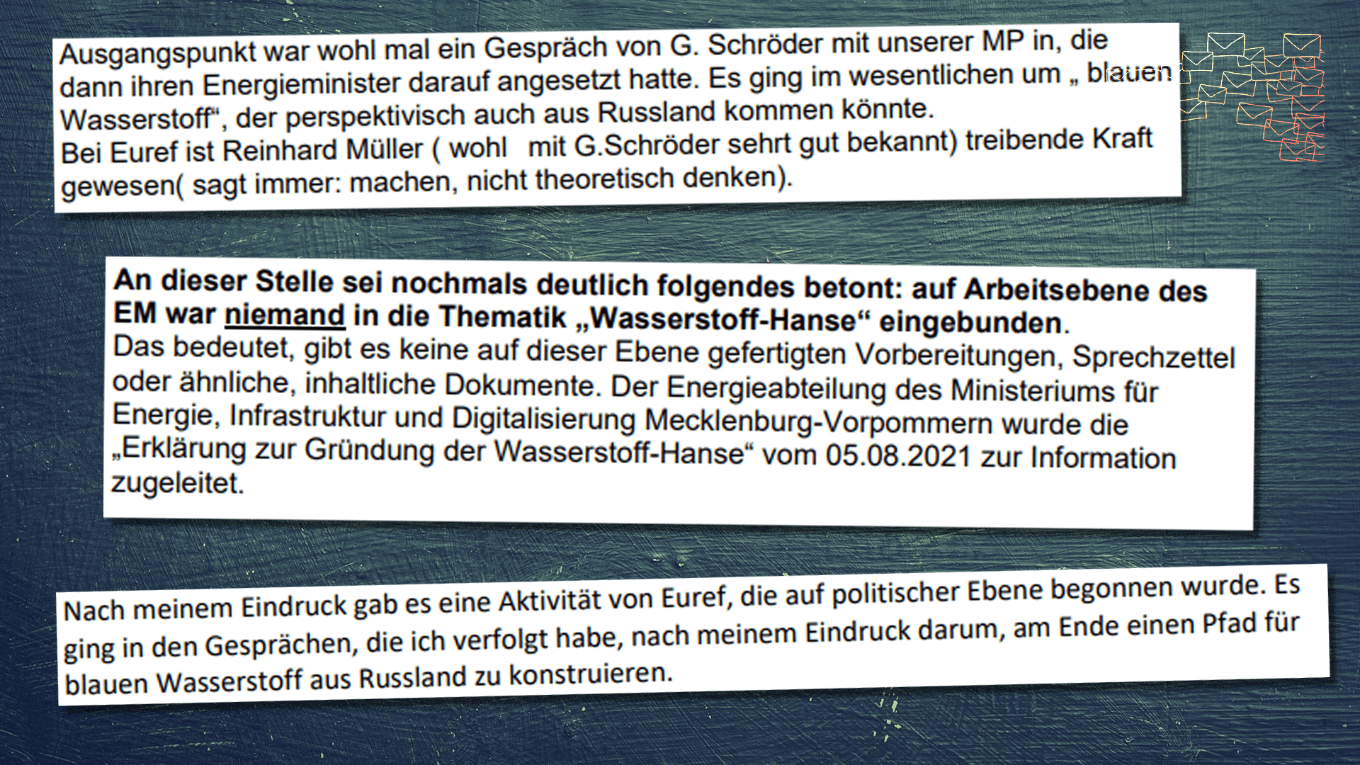 Auszüge aus E-Mails des Landeswirtschaftsministeriums.