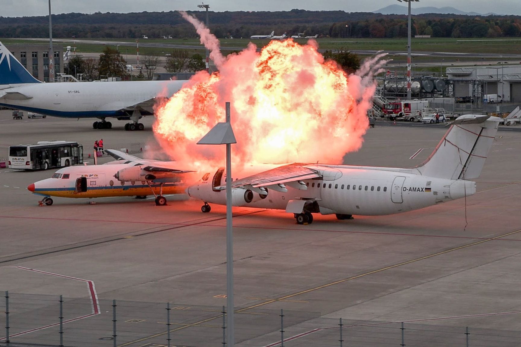 Notfallübung am Flughafen