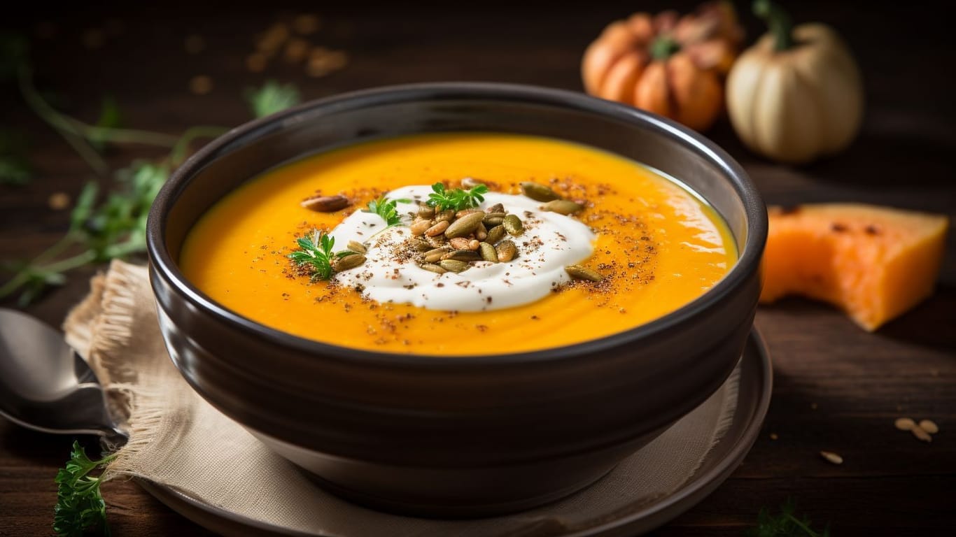 Kürbissuppe mit Ingwer Kürbissuppe mit Ingwer