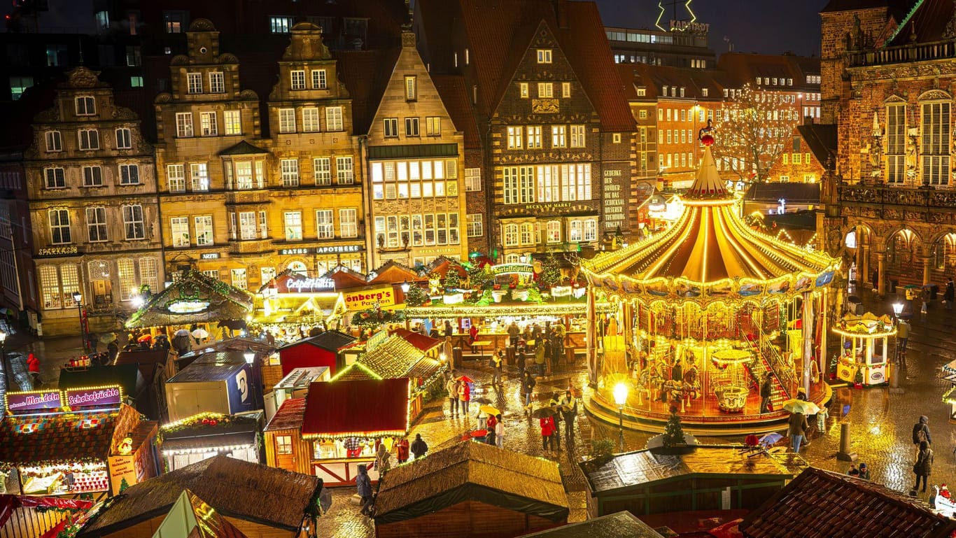 Der Weihnachtsmarkt rund um den Bremer Marktplatz findet vom 27. November bis zum 23. Dezember statt.