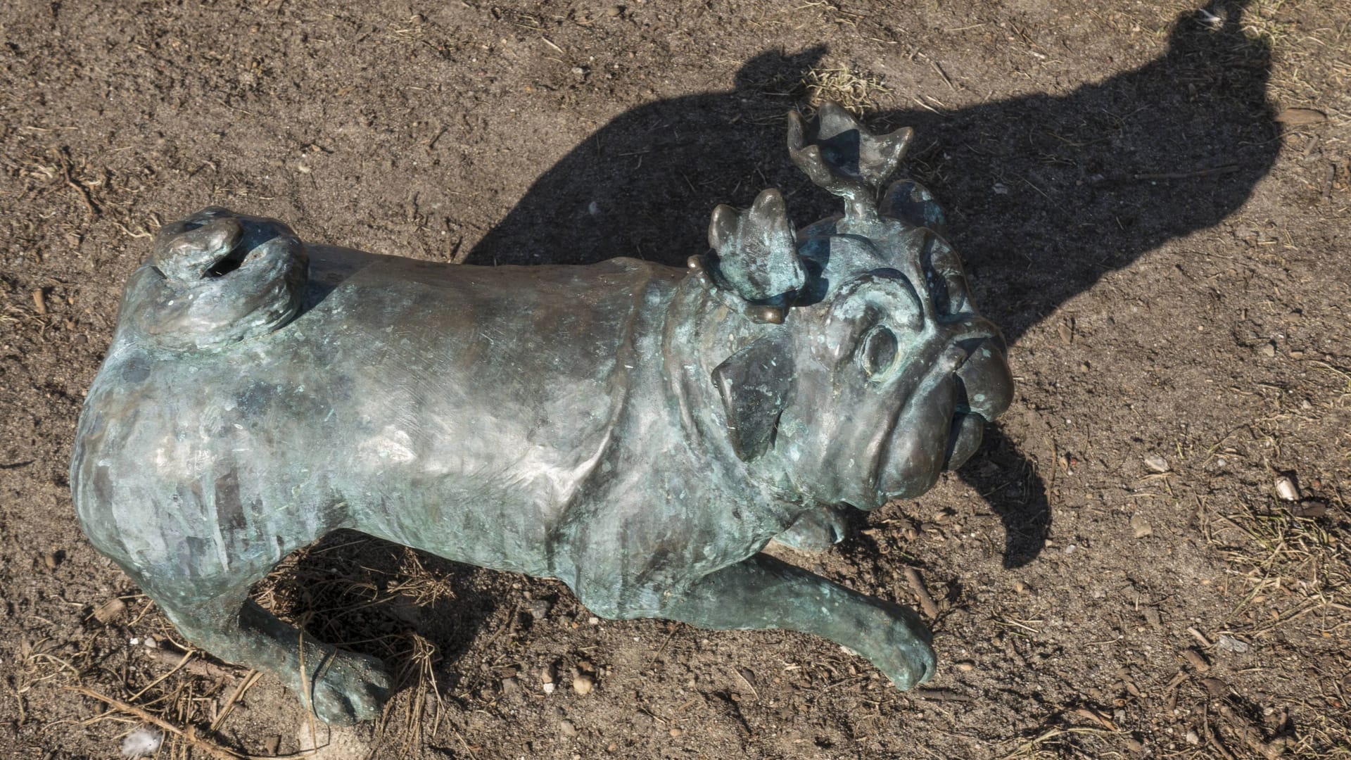 Der Waldmops: In Brandenburg an der Havel erinnern viele der Bronzefiguren an Loriot.