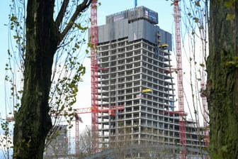 Bauarbeiten am Elbtower (Archivfoto): Der Turm soll mal Hamburgs höchstes Hochhaus werden.