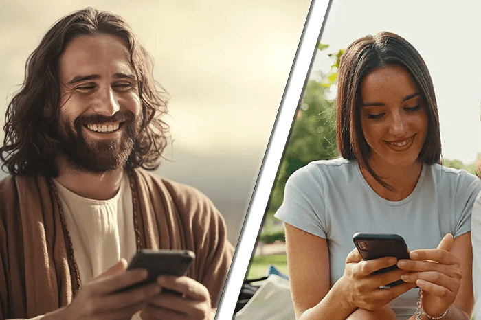 Jesus am Handy: In einer App soll das simuliert werden.