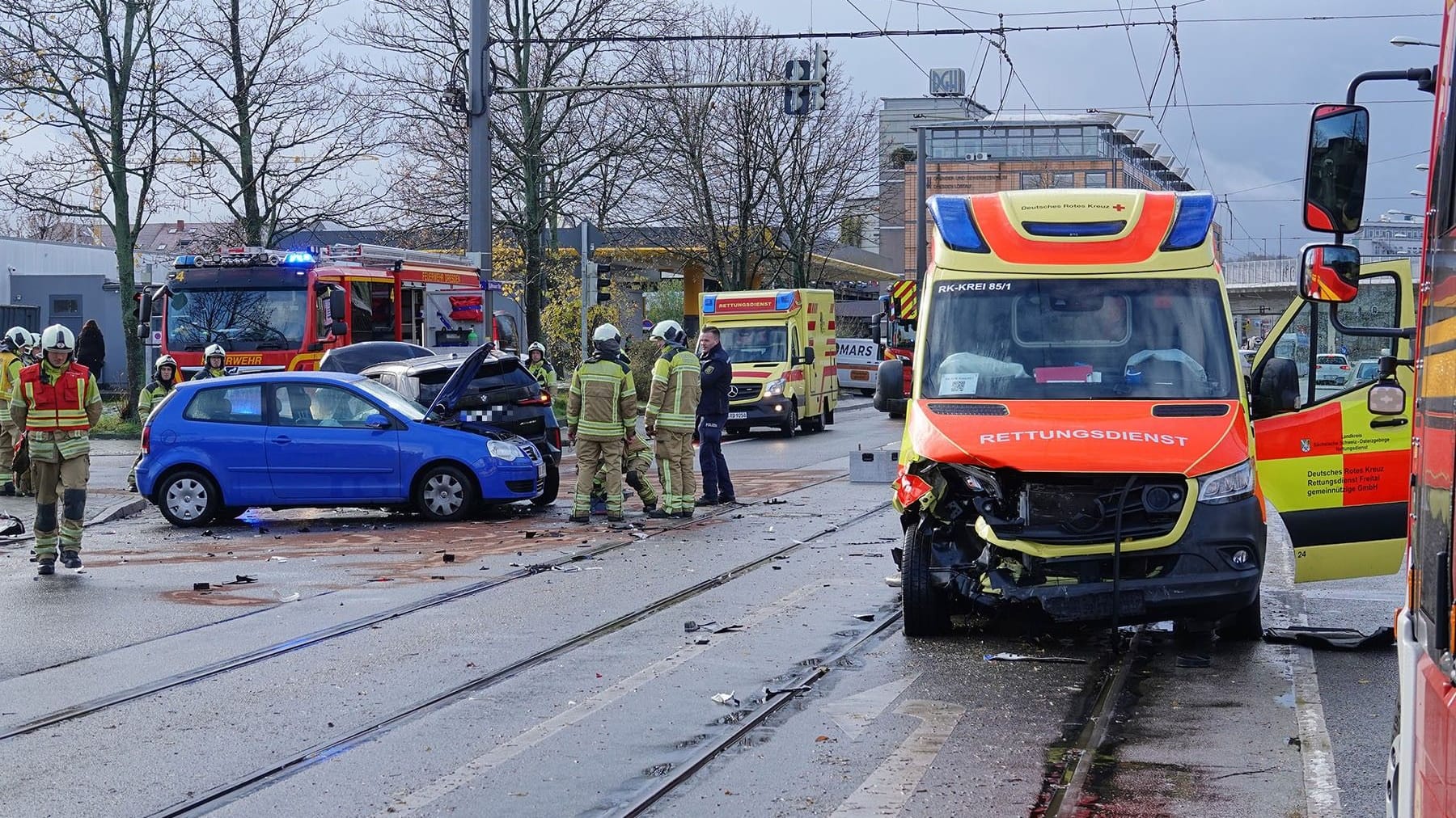 Unfall in Dresden am 24. November 2023 Unfall in Dresden am 24. November 2023