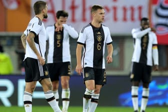 Enttäuscht: DFB-Spieler Andrich, Hummels, Kimmich und Rüdiger (v. li.).